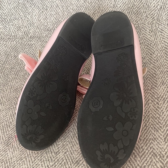 Naturino Mary Jane Patent Leather Baby Pink Toddler Velvet Bow Flats size 27 - Picture 5 of 7